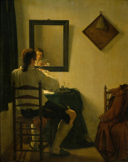 missfolly:  Young Man Sharpening his Pen, 1784, by Jan Ekels II  