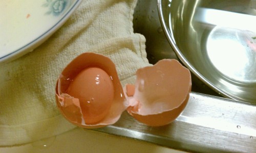 huliia:  sundysideup:  My mom cracked an egg and found this.   