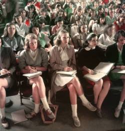 rookiemag:  Smith students attending a lecture,