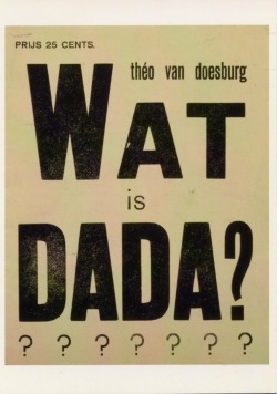 postcardhistory: Theo van Doesburg (Christian Emil Marie Küpper) Cover of the journal What is Dada? [Wat is Dada?] Letterpress 1923 