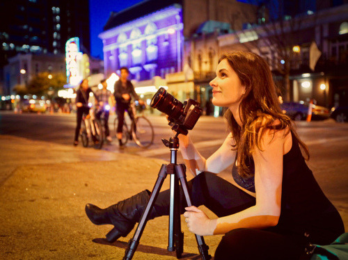 Lisa Bettany night shoot in Austin: Shot of me setting up an HDR from last year’s SXSW photo walk. :)