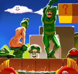 videogamesmademegay:  It’s my birthday, so I’m making you look at this. Yes, frog suits get sexy. (Via.) 