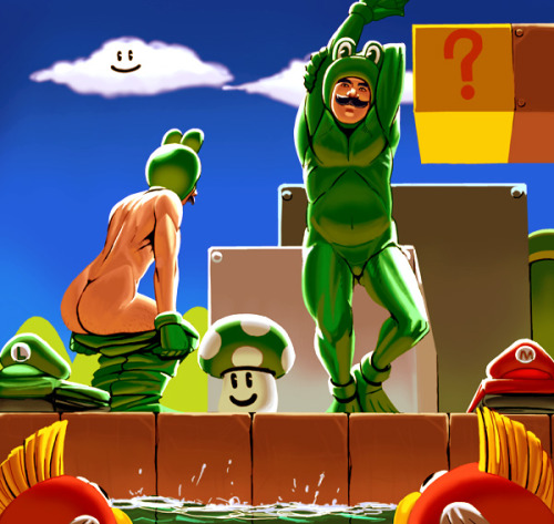 videogamesmademegay:  It’s my birthday, so I’m making you look at this. Yes, frog suits get sexy. (Via.) 