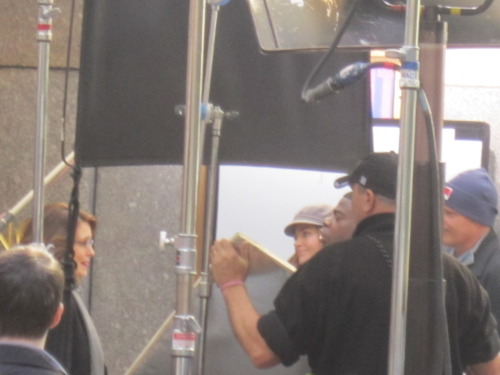 samjane:30 Rock filming earlier today with Tina Fey, Tracy Morgan, &amp; Denise Richards.