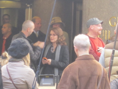 samjane:30 Rock filming earlier today with Tina Fey, Tracy Morgan, &amp; Denise Richards.