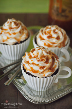 foodfuckery:  Homemade Salted Caramel Mocha Latte, Frappuccino, and CUPCAKES! Recipe