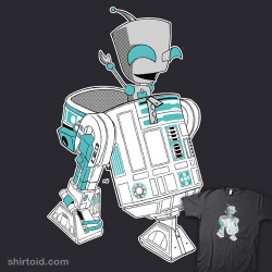 shirtoid:  Two Little Robots by Eriphyle is available for บ today only (10/18) at RIPT Apparel 