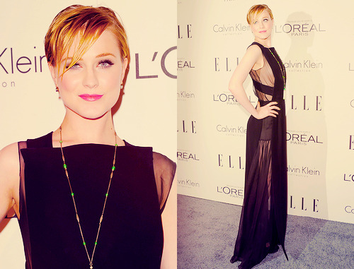 vonhammersmarks-blog:  Evan Rachel Wood at the ELLE’s 18th Annual Women in Hollywood Tribute 