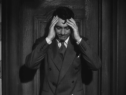 :  Cary Grant in Arsenic and Old Lace (1944) dir. Frank Capra  MORIARTY!!!!!