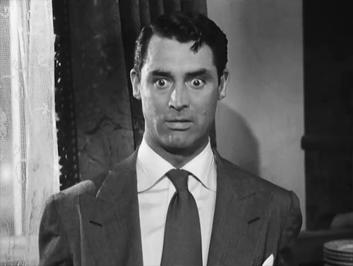 :  Cary Grant in Arsenic and Old Lace (1944) dir. Frank Capra  MORIARTY!!!!!