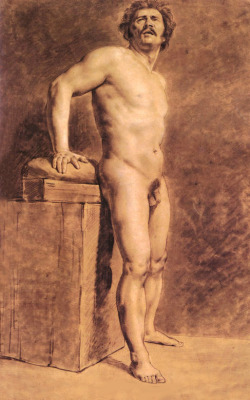 antonio-m:  Male Academy Figure Eugène Delacroix 