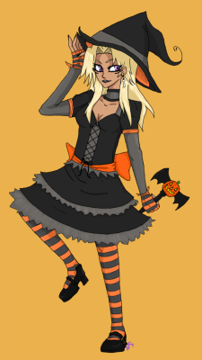 z4ckfair:  FINISHED.Halloween Esque Magical-Girl