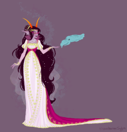 saccharinesylph:  More Fef-in-funny-clothes drawings. This is again, if Feferi lived to be Empress and got coronated. So, Empress Feffles. As a Historical Fashion nerd- her dress is based on Empress Josephine’s coronation gown, though obviously tweaked