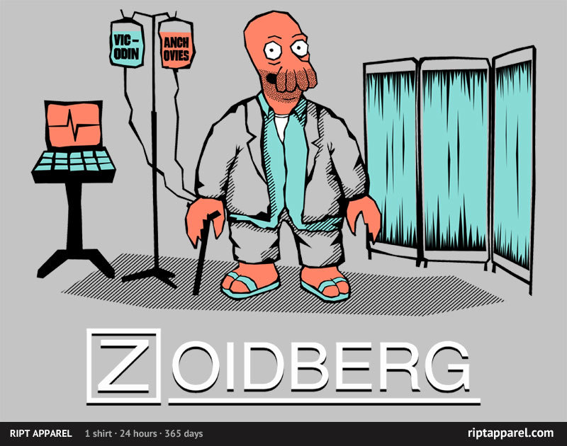 Doctor House has got nothing on the Futurama lobster-like alien Doctor Zoidberg. Paul Harckham’s shirt design is on sale today only (10/20) at RIPT!
Doctor In The House by robotrobotROBOT (Tumblr) (Twitter)
Via: robotrobotrobot | gamefreaksnz