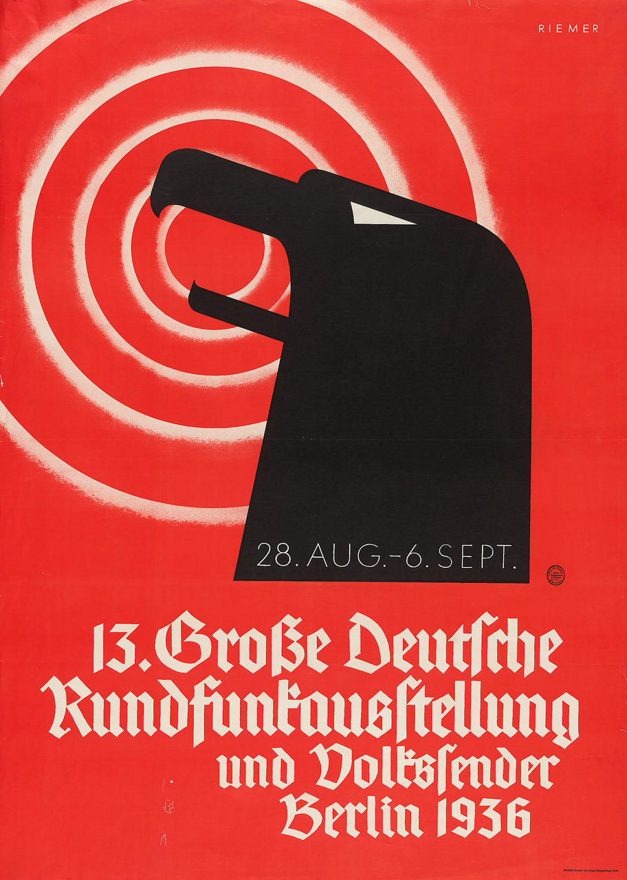 13 Grosse deutsche Rundfunkausstellung und Volkssender poster by Walter Riemer for