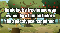 mlp-headcanons:  oh my god why are there so many headcanons about Applejack and the end of the world 