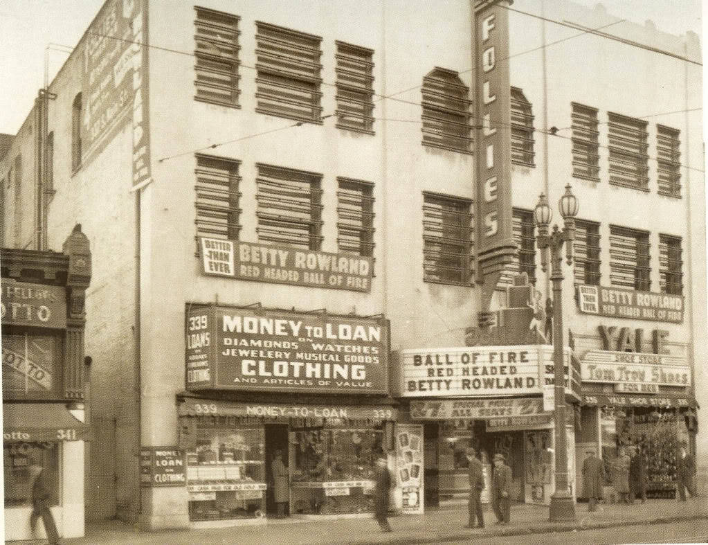 A vintage photo of the &lsquo;FOLLIES Theatre&rsquo; as it appeared in the