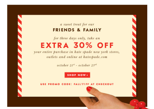 kate spade new york | happy friday! it's our friends and family sale....