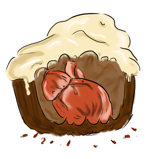 Someone really put their heart into making this cupcake—you should appreciate them for it.