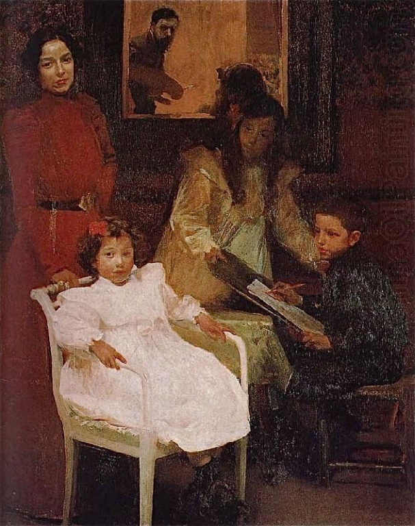 the-paintrist:  art-mirrors-art:  Joaquín Sorolla - My Family (c.1900)  In 1888,