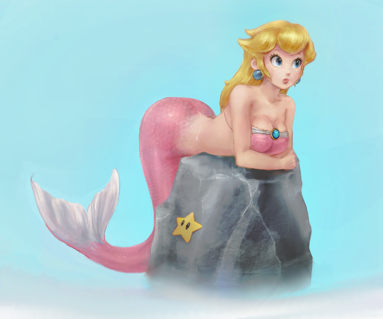 peaches-and-toadstools:  ghettoluigi:  dodongodislikessmoke:  Mermaid Princess Peach