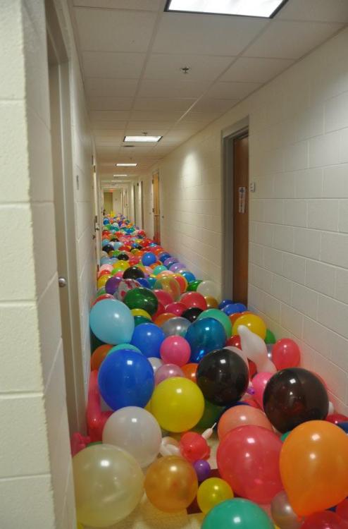 theamericankid:  I would run down that hall so fast… 	Suddenly THIS HAPPENS  would be soo much fun, it reminds me of those ball pits