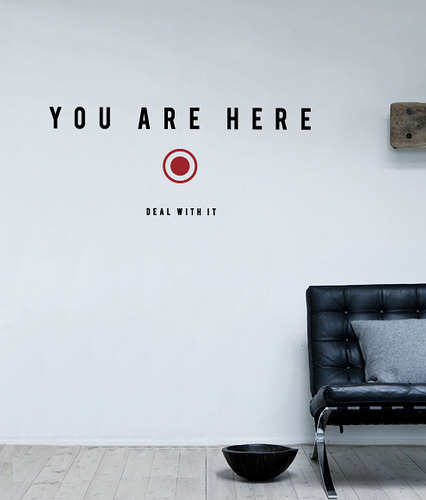 black-wolves:You Are Here wall sticker by Hu2 Design (by Hu2 Design / Wall Design & Art)