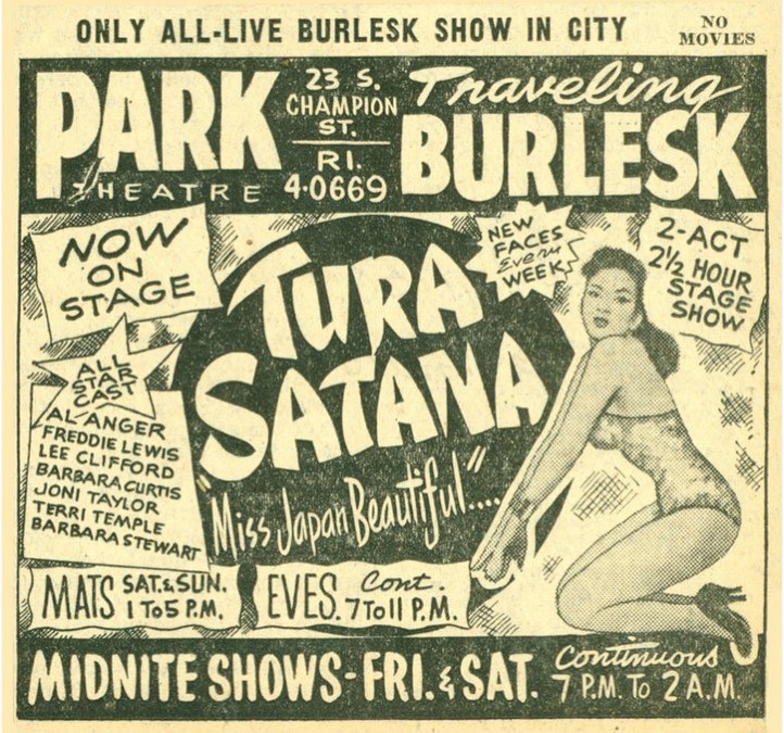 greggorysshocktheater:  Burlesque legend Tura Satana (1938-2011) - &ldquo;Miss