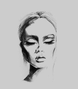 karinakrista:  At school we have to study model faces, so here’s on of my latest drawings 