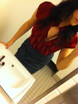 mrssc:  wearing red, at home and at work.