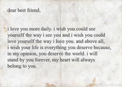 lovelikeeww:  Dear Best Friend 