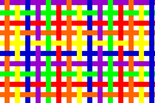I Took A Brake From The Adventure Time Pixel Art To Make This Multi-color Lattice Pattern, If You Like