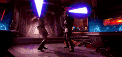 montypla:  aledrina:  what-is-this-i-dont-even:  I never understood the point of this part of the fight. Like. Okay. This proves what.  #internet fight: the gif  I thought it was a dance-off. “I AM THE BEST DANCER” “NO, MASTER, THE DARK SIDE GIVES