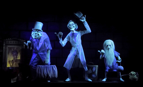 Did you know? The unofficial names of the Hitchhiking Ghosts are Phineas, Ezra, and Gus (as pictured