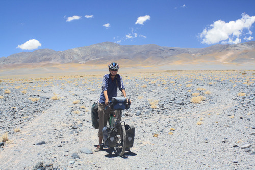 Pushing back to the main road from Sierra Laguna Blanca (6,008m) by monkeypike on Flickr.