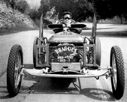 vintagemarlene:  herman driving the dragula dragster 