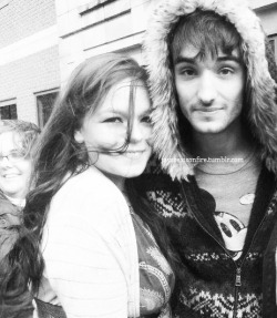 jayssexisonfire:  Me and @Tomthewanted at Real Radio in Leeds on Lightning’s radio tour :’)Please excuse the piece of hair across my face! 