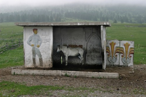 tonguedepressors: Christopher Herwig - Altay Mountains, east of Oskemen, Kazakhstan - Soviet bus sto