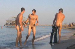 nu-en-groupepublic-nudity:  Coucher de soleil