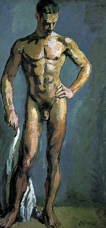 art4gays:  artqueer:  Duncan GrantStanding Male Nude - Study of Tony Asseratic. 1935Oil on canvas97 cm x 45.5 cm “‘You cannot imagine how much I want to scream sometimes  	  here for  want of being able to say something that I mean. It’s not only