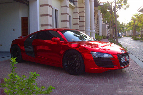 auerr:   Chrome Red Audi R8  