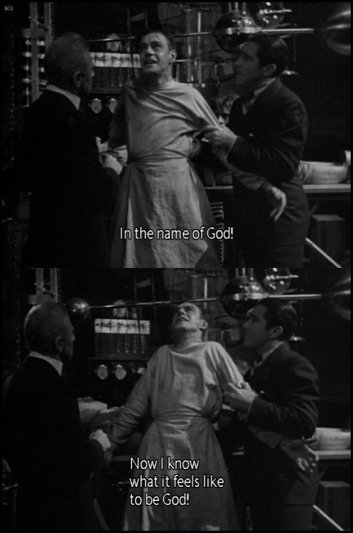 the-dark-city: Colin Clive utters blasphemy………………………………..Frankenstein (1931)After the film was r