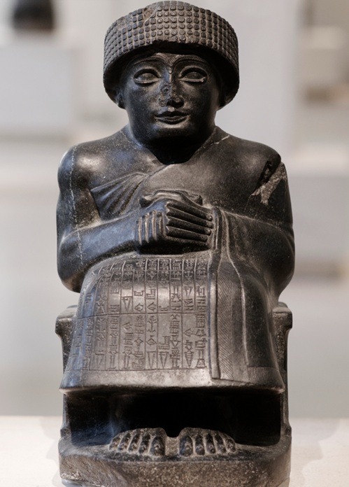 tammuz:  A statue of Gudea, ruler of the Sumerian city of Lagash in Southern Iraq dedicated to Ningi