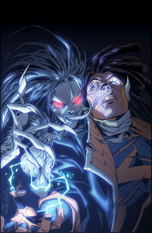 herochan:  Static Shock Pencils - by Khary Randolph Inks - by Le Beau Underwood Colors - by  Emilio Lopez  ele cresceu, quem lembra?