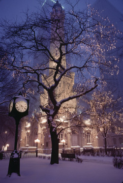 kikisloane:  ysvoice:  | ♕ |  {photo of the day}  Winter Magic  | by josullivan.59 | via habitualbliss  Historic Water Tower Park, Chicago, 1989.   …sigh. 