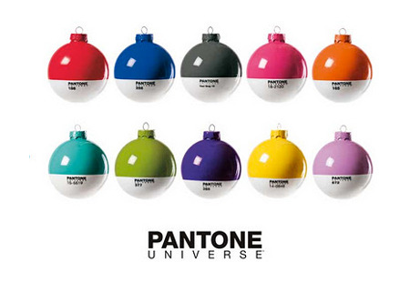 thingsorganizedneatly: heykyle: Pantone Christmas ornaments made by Studio Badini Createam.