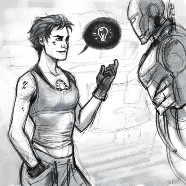 things for thingswithwings — [Image: An illustration of rule 63 Tony  Stark