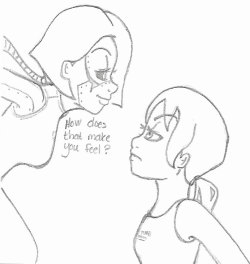GLaDOS and Chell of Portal…Though I suppose the quote