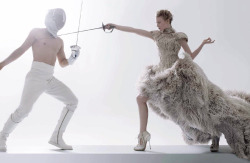 erikgonzalez:  Amo el McQueen!  Mia Wasikowska &amp; Michael Fassbender Ph. Jean-Baptiste Mondino for WMagazine  