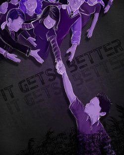 equalitopia:  It Gets Better by Allie Osterloh An illustration created by Allie Osterloh for Spirit Day 2011. 